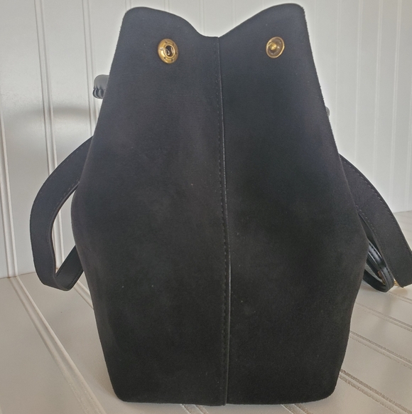 House of Harlow 1960 Black Suede Luxe Satchel NWT - Picture 3 of 9